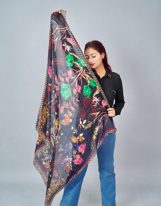 Malaha Exotic Forest Silk square scarf